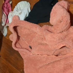 Fluffy Pink Teddy Ear Jumpsuit